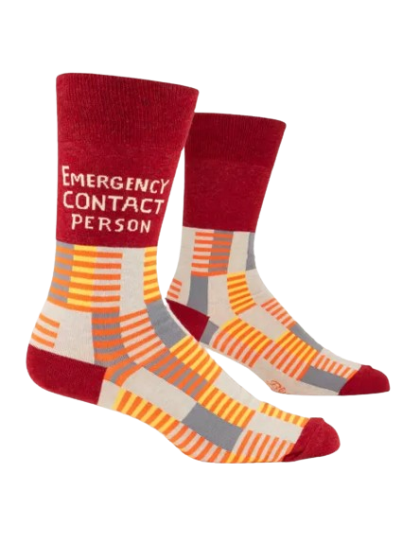 Emergency Contact Men&#39;s Socks