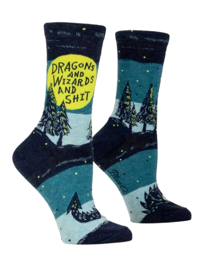 Dragons and Wizards and Shit Ladies Socks