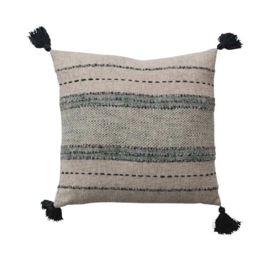 Striped Cotton/Linen Pillow