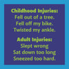 Childhood Injuries Card