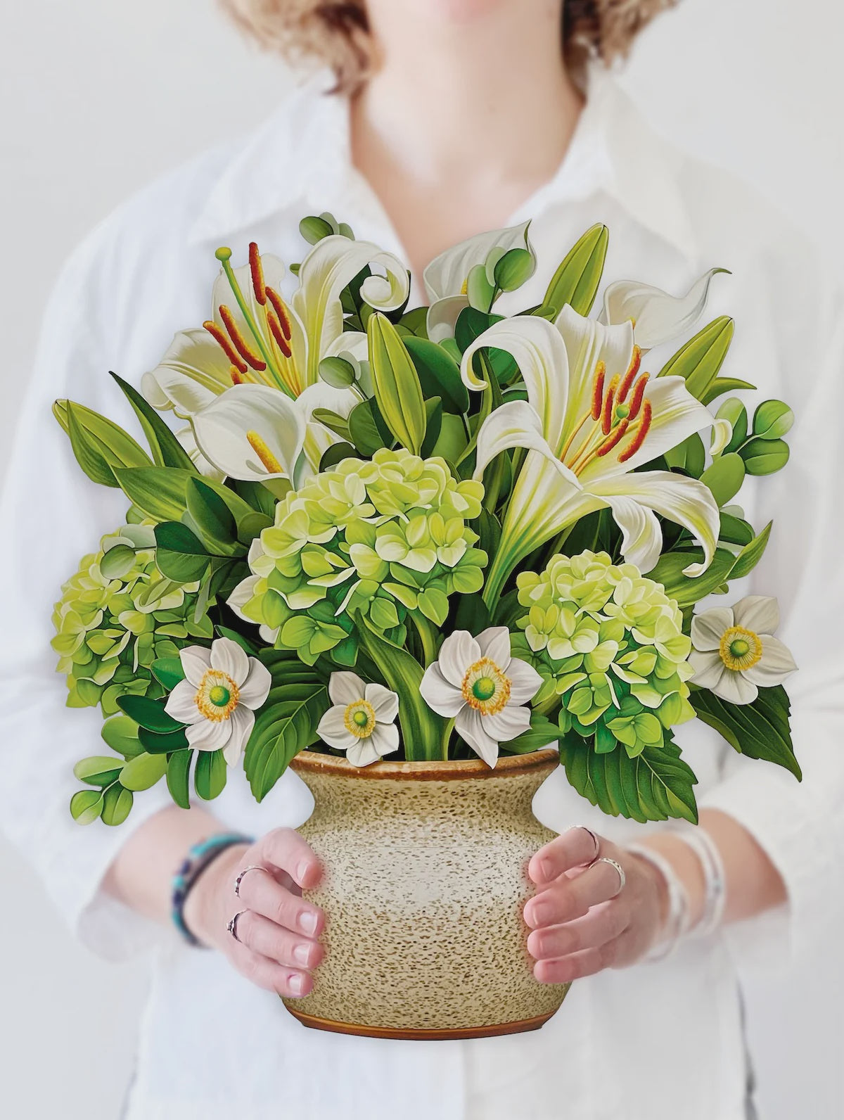 Ivory &amp; Sage FreshCut Paper Bouquet