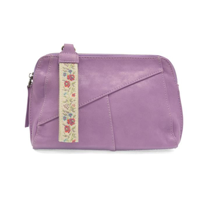 Lilac Gigi Crossbody Bag w/Woven Wrist Strap