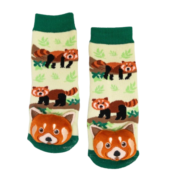 Red Panda Baby Socks