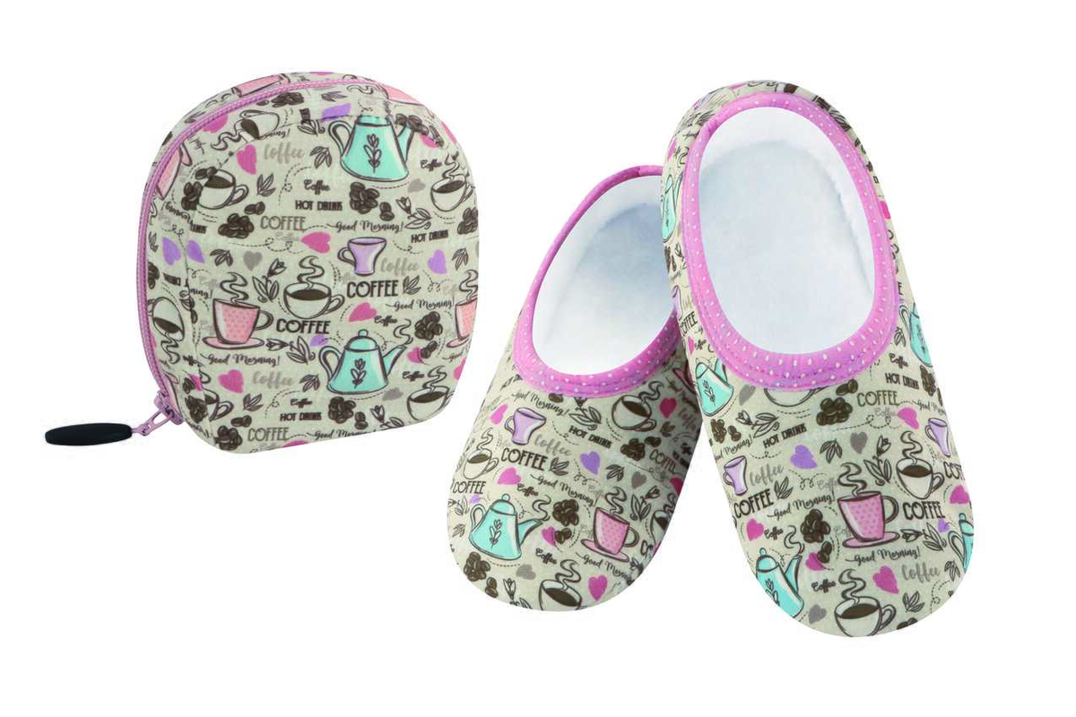 Ladies Snoozies Slippers - Hot Coffee