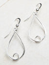 Silver Infinity Teardrop Earrings