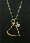 Gold Open Heart Necklace