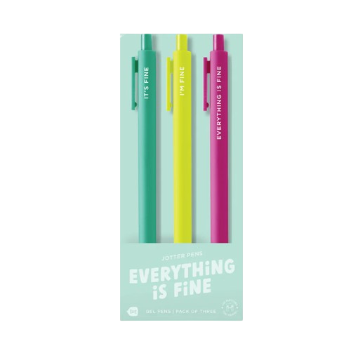 Everything Is Fine Set/3 Gel Pen Pack
