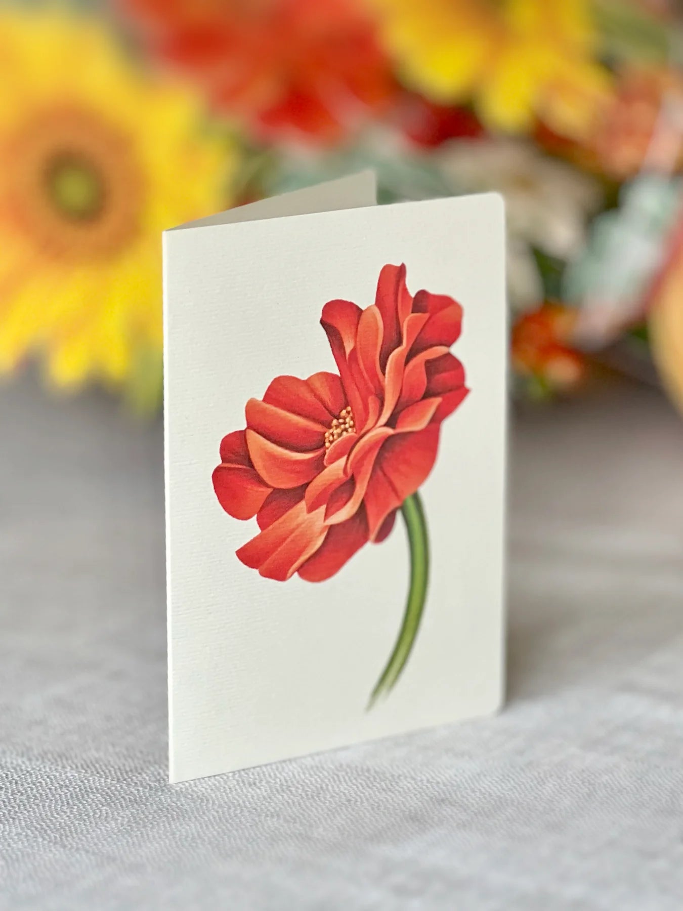 FreshCut Paper Red Roses Bouquet Card
