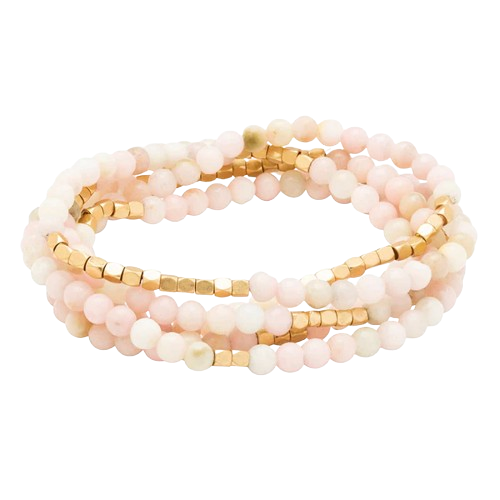 Stone Wrap Bracelet/Necklace - Pink Opal/Stone of Renewal