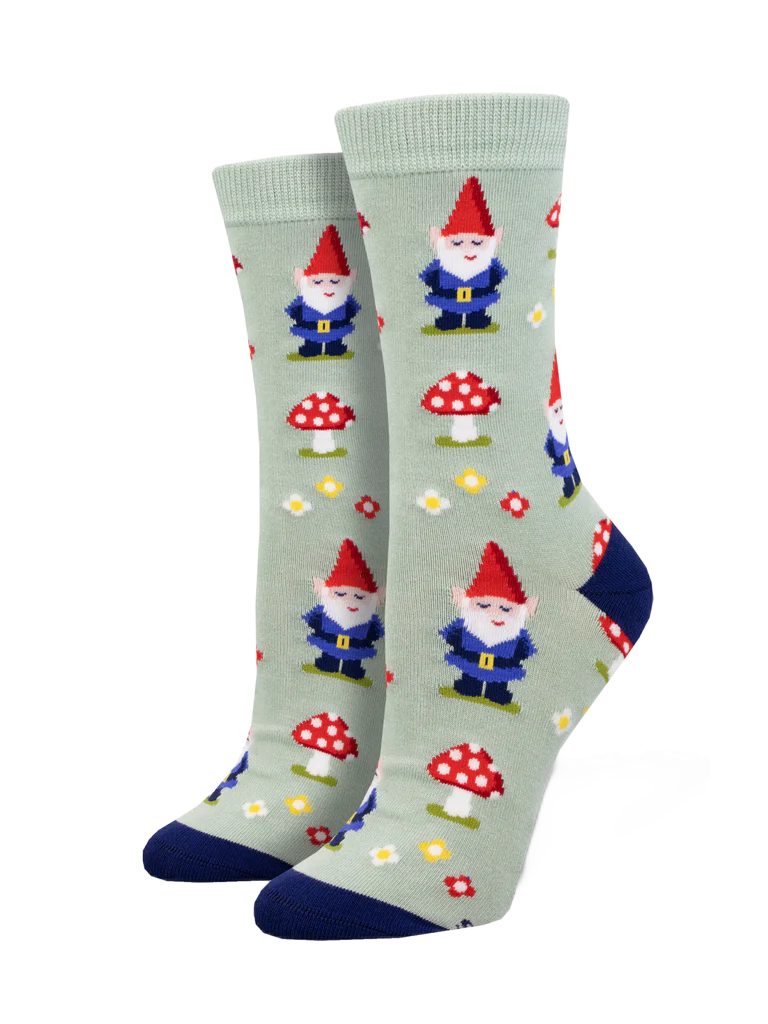 Gnome More Mushrooms Socks - Blue