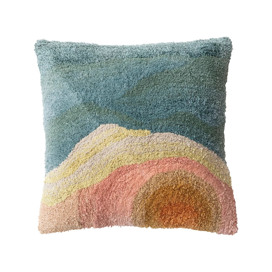 20&quot; Square Cotton Tufted Pillow - Sun &amp; Sea Multi