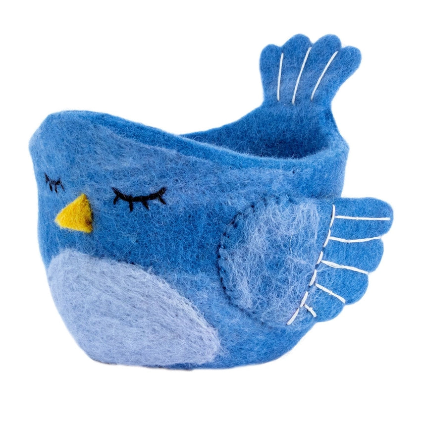 Bluebird Felt Pot