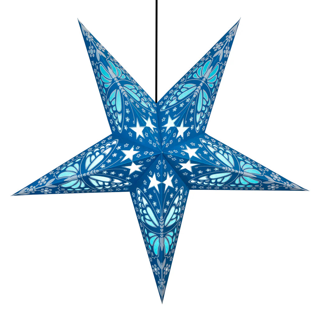 OM Paper Star Lantern - Blue Flutter