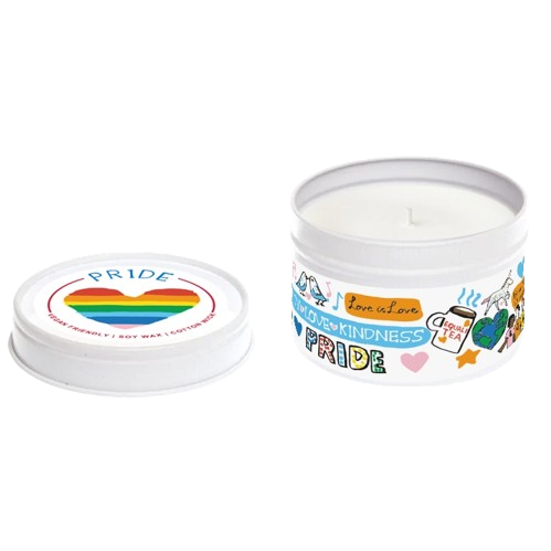 Pride Love Wins Small Candle Tin