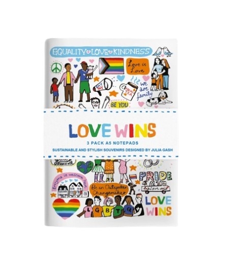 Pride Love Wins Notebooks Set/3