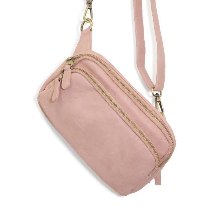 Blush Kylie Double Zip Sling Bag