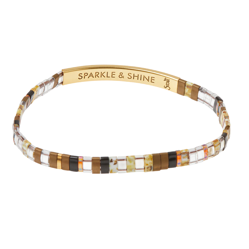 Good Karma Miyuki Bracelet - Sparkle &amp; Shine-Topaz/Gold