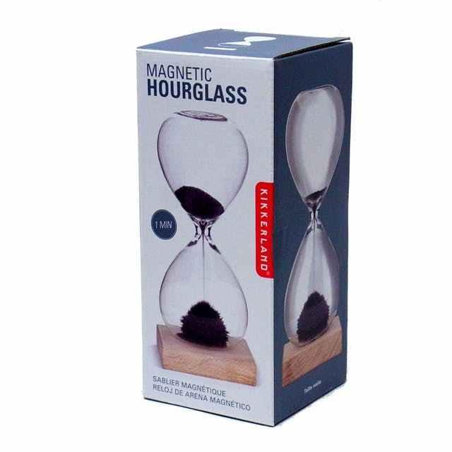 Magnetic Sand Hourglass Timer Kikkerland Designs Fun Stuff